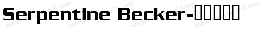 Serpentine Becker字体转换